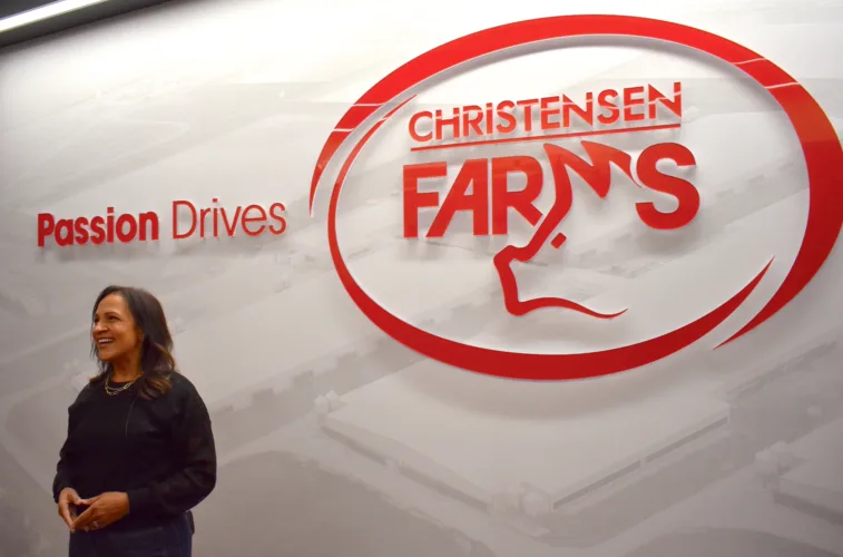 MN House Speaker Lisa Demuth visits Christensen Family Farms